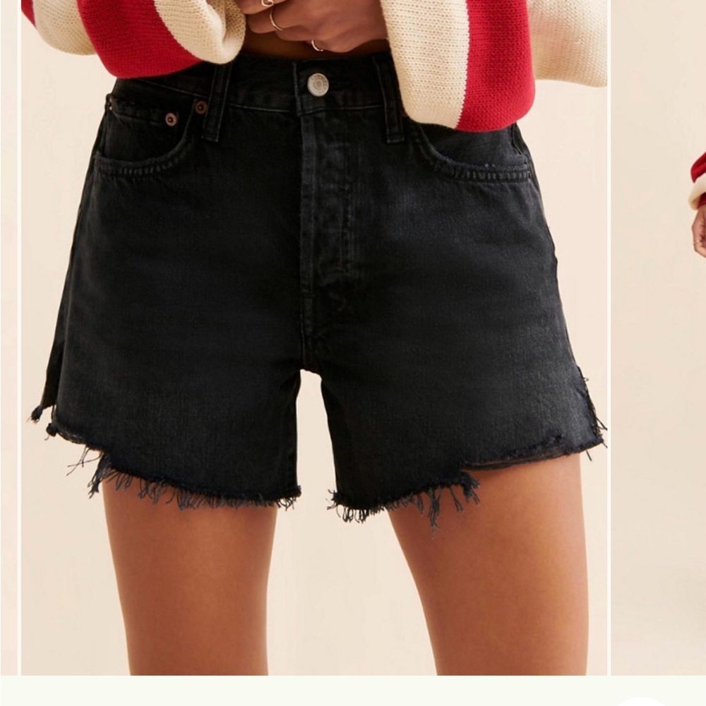 AGOLDE PARKER LONG CUT OFF SHORTS